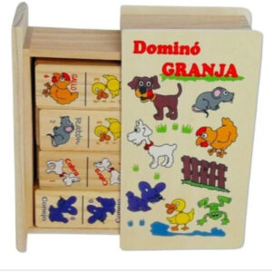Pack 3 Dómino De Madera Granja-selva-transporte Montessori