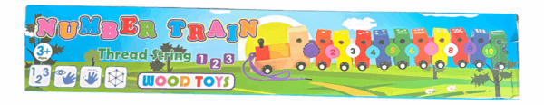 Tren De Madera  Enhebrado Con Arrastre Y Números Montessori - Imagen 5