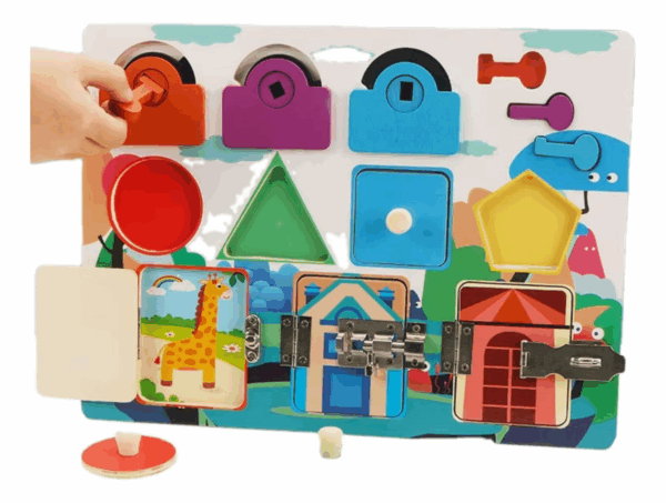 Juguete Tablero Sensorial Modelo B Montessori Abrete Sesamo