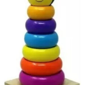 Juego De Aros Apilables De Madera Montessori
