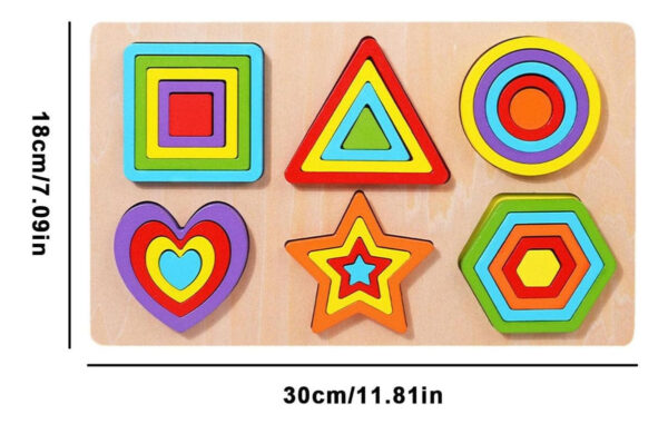 Juego Encaje Mágico De Formas Madera Montessori - Imagen 12