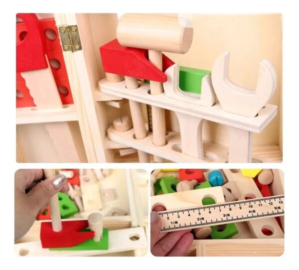 Juego De Aros Apilables De Madera Montessori - Imagen 20
