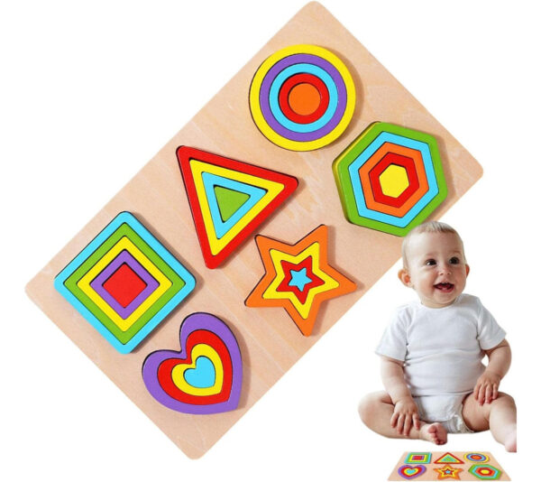 Juego Encaje Mágico De Formas Madera Montessori - Imagen 14