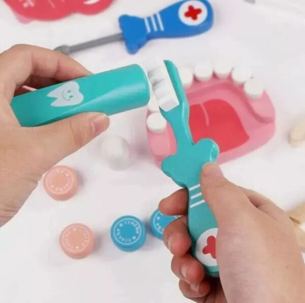 Juego De Aros Apilables De Madera Montessori - Imagen 3