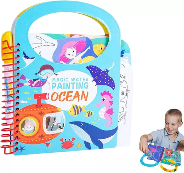 Pack 3 Libros Para Pintar Al Agua Niños Pequeños Montessori - Imagen 6