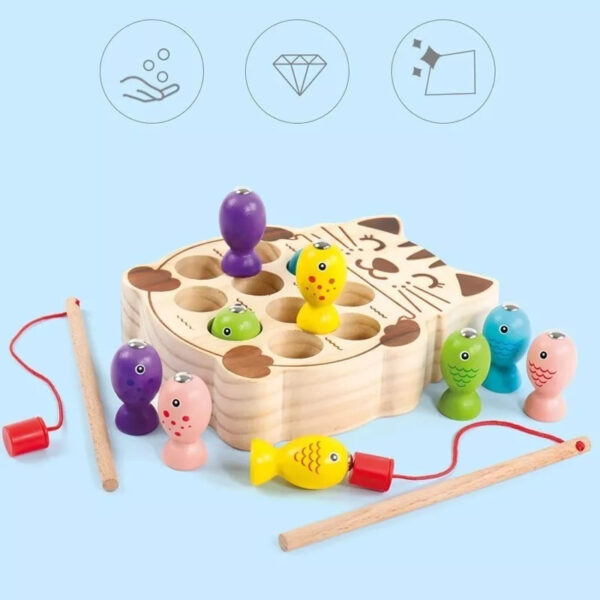 Carro De Arrastre Y Encaje De Madera Juguete Montessori - Imagen 4