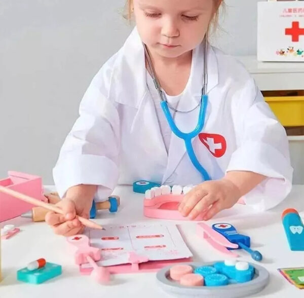Juego De Aros Apilables De Madera Montessori - Imagen 2