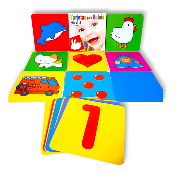 Pack De 96 Tarjetas Cognitivas Para Bebes Tipo Baby Einstein - Imagen 4