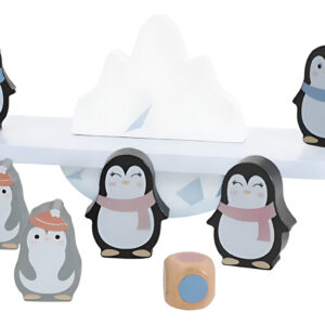 Juego De Equilibrio Pingüinos De Madera Montessori
