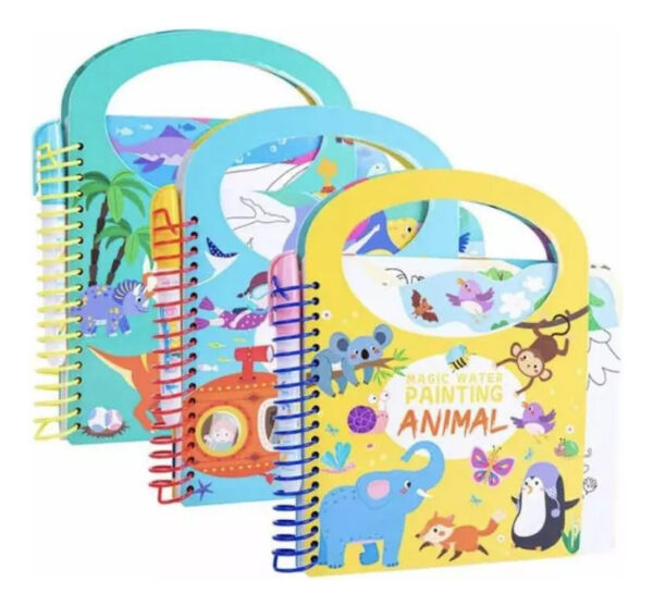 Pack 3 Libros Para Pintar Al Agua Niños Pequeños Montessori - Imagen 3