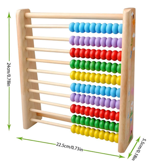 Abaco Vertical Juguete De Madera De 10 Filas Montessori B - Imagen 12