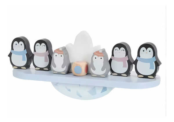 Juego De Equilibrio Pingüinos De Madera Montessori - Imagen 12