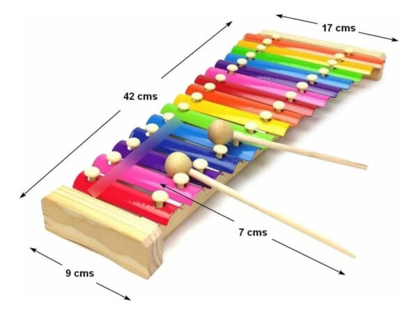 Xilofono Didáctico De Madera 15 Notas Musical Educativo - Imagen 5