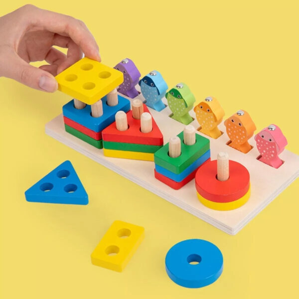Juego De Pesca Magnético Y Encaje De Madera Montessori - Imagen 4