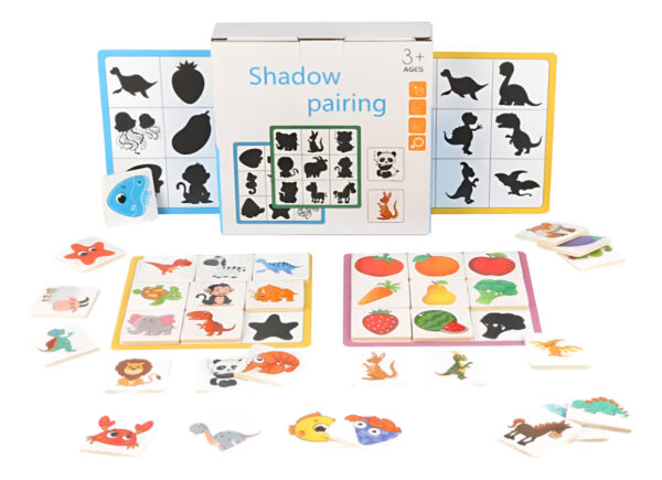 Juego De Pares Sombras Y Formas Montessori
