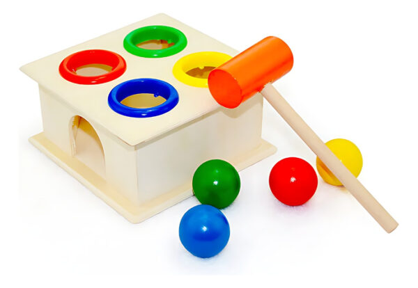 Juguete Madera Caja Martillo Didactico Motricidad Montessori