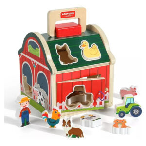 Juguete Encaje Granja Animales Madera Didáctico Montessori