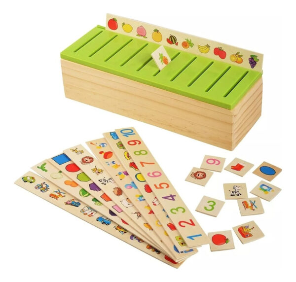 Caja De Clasificacion  De Madera Montessori Escolares - Imagen 14