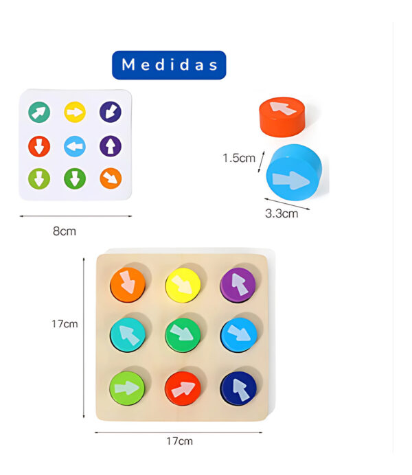 Juego Patrones De Flechas Desafio Concentracion Montessori - Imagen 2