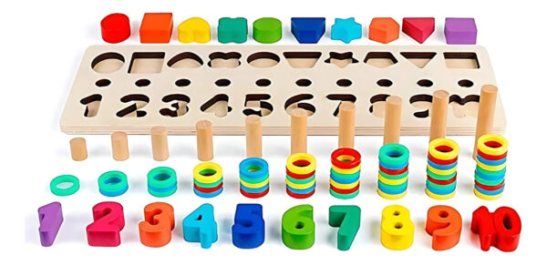Abaco 3 En 1 De Madera Para Niños Montessori - Imagen 6