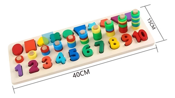 Abaco 3 En 1 De Madera Para Niños Montessori - Imagen 7