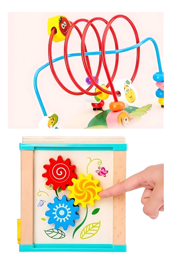 Juguete Cubo De Madera Puzzle Laberinto Didáctico Montessori - Imagen 7