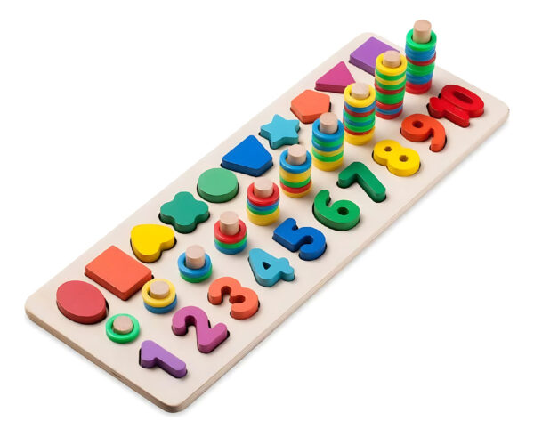 Abaco 3 En 1 De Madera Para Niños Montessori