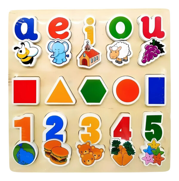 Juego De Encaje Secuencia Logica Vocales Formas Numeros