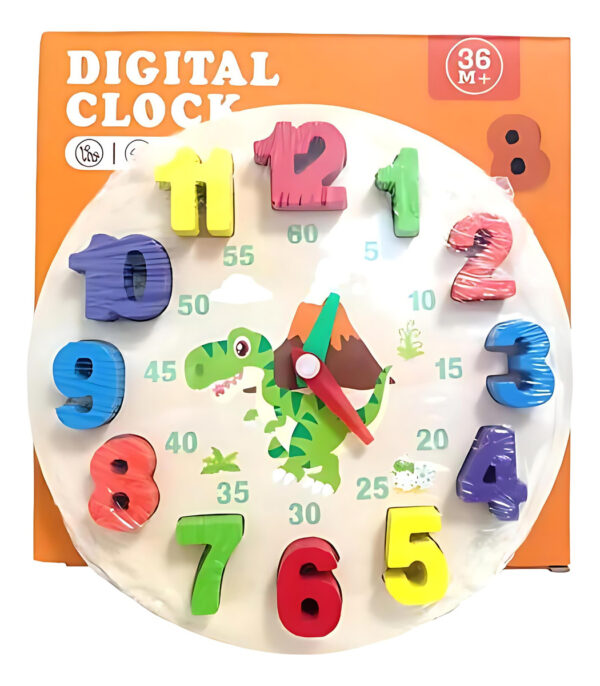 Reloj De Encaje Juguete De Madera Didactico Montessori - Imagen 15