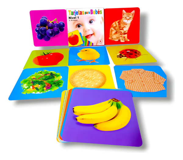Pack De 96 Tarjetas Cognitivas Para Bebes Tipo Baby Einstein