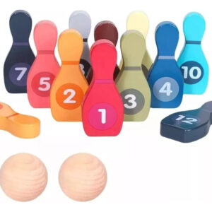 Juguete Palitroque De Madera Didactico Bowling Montessori