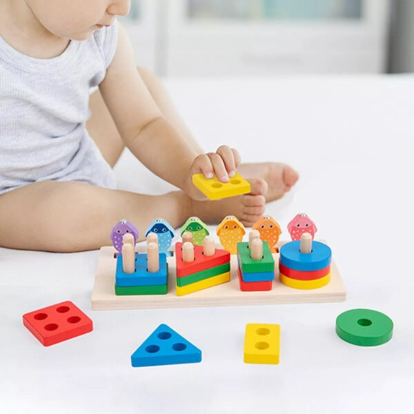 Juego De Pesca Magnético Y Encaje De Madera Montessori - Imagen 5