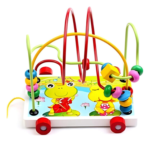 Juguete Madera Motricidad Arrastre Con Laberinto Montessori