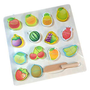 Set De Encaje Y Frutas De Madera Juego De Roles Montessori