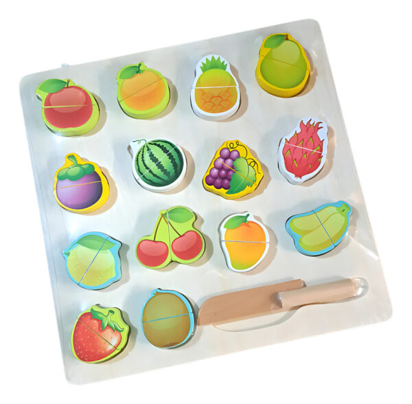 Set De Encaje Y Frutas De Madera Juego De Roles Montessori