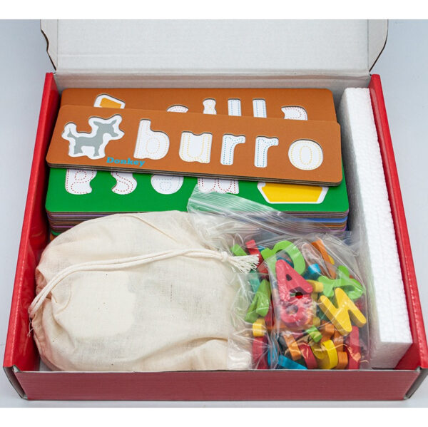 Juego Encaje Arma Palabras - Deletro Madera Montessori - Imagen 3