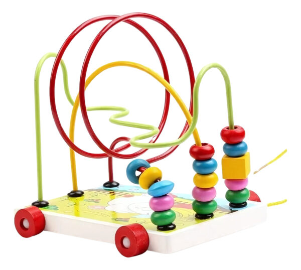 Juguete Madera Motricidad Arrastre Con Laberinto Montessori - Imagen 4