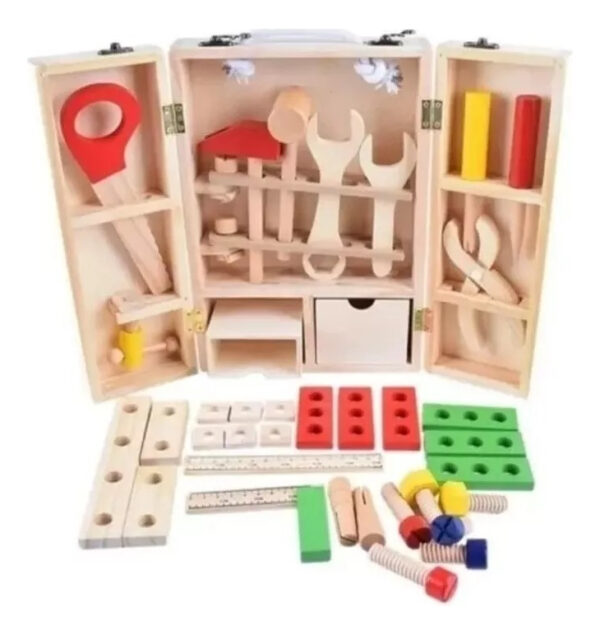 Caja De Herramientas Juguete De Madera Didáctico Montessori