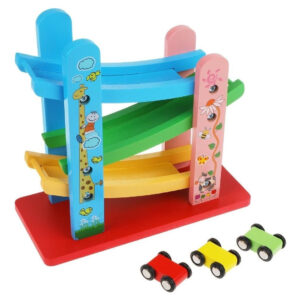 Pista De Autos De Madera 3 Niveles Didactico Montessori
