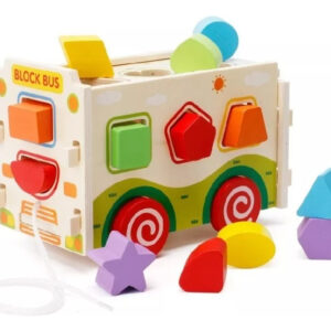 Carro De Arrastre Y Encaje De Madera Juguete Montessori