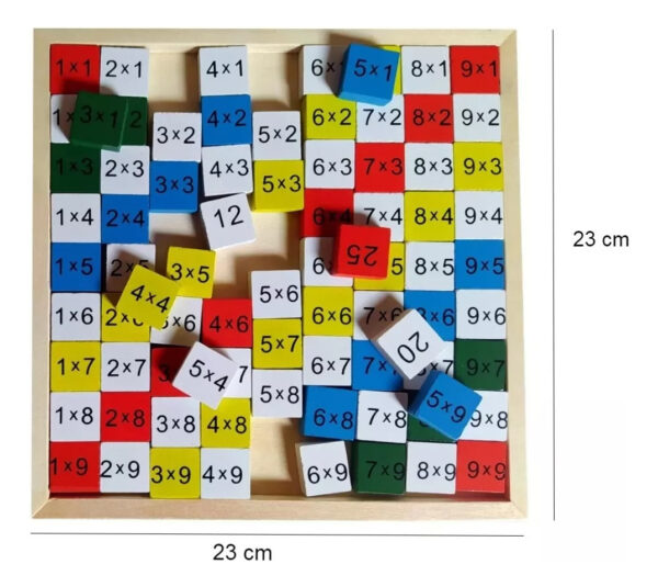 Tabla De Multiplicar Montessori Juguete Didáctico Madera - Imagen 12