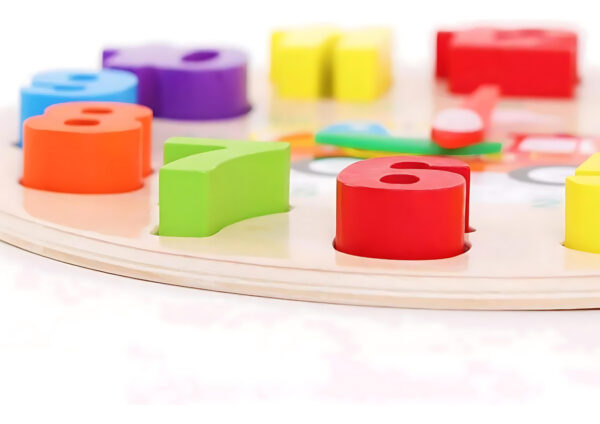 Reloj De Encaje Juguete De Madera Didactico Montessori - Imagen 14