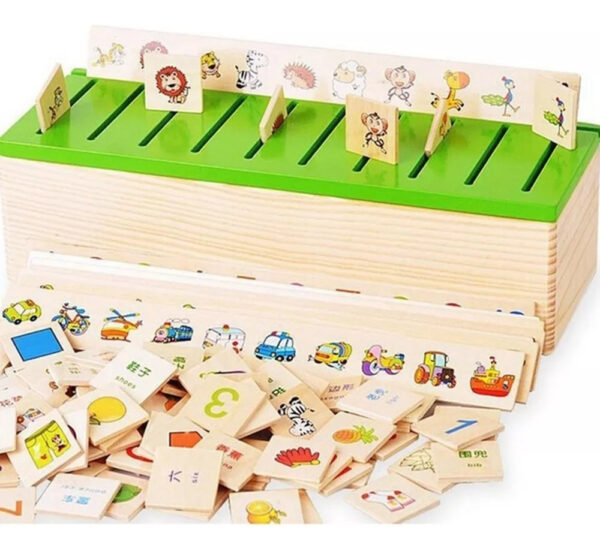 Caja De Clasificacion  De Madera Montessori Escolares - Imagen 12