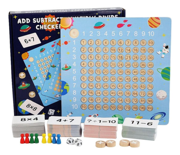Tablero De Cálculo Matemático De Madera Montessori Escolares