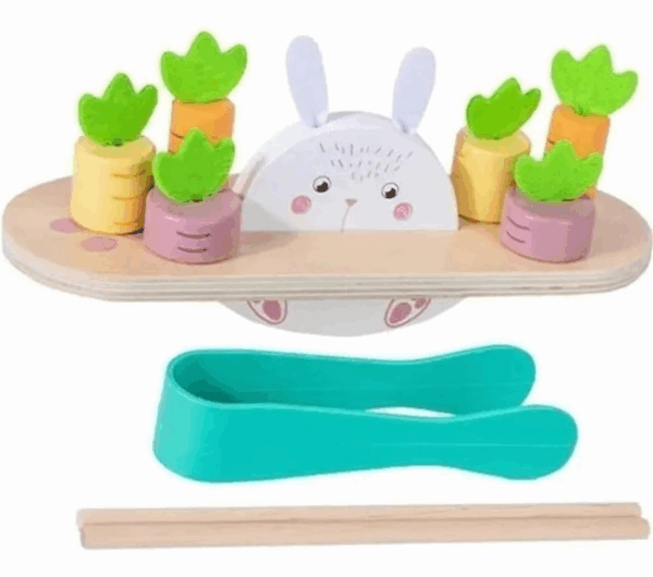 Juego De Equilibrio Conejo Juego De Madera Montessori Niños