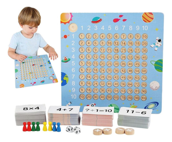 Tablero De Cálculo Matemático De Madera Montessori Escolares - Imagen 4