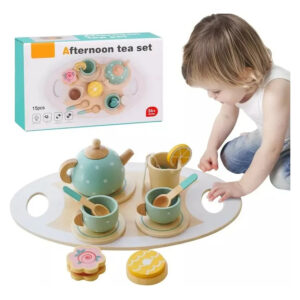 Juego Tazas De Té Madera Niños Juguete Didáctico Montessori