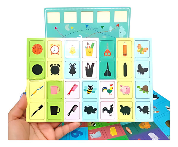 Juego 3 En 1 Creativo Montessori Elasticos Tablitas Y Dibujo - Imagen 5