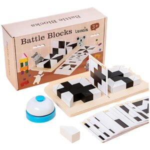 Juego De Mesa Batalla De Bloques De Madera Montessori
