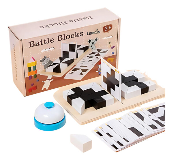 Juego De Mesa Batalla De Bloques De Madera Montessori